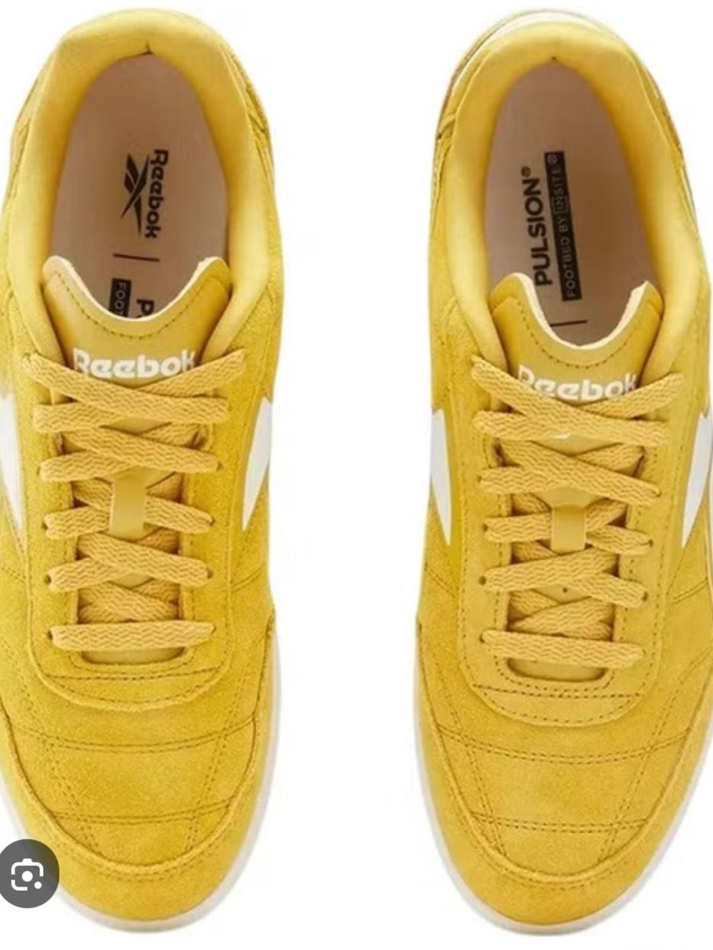 Reebok Men’s Yellow Suede Low-Top Sneakers